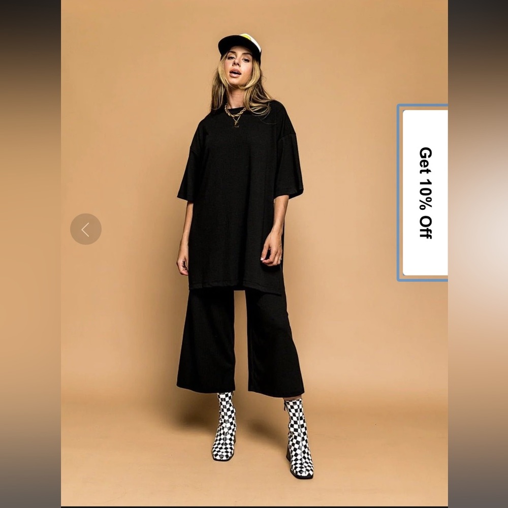 Lex Ribbed Playsuit in Black